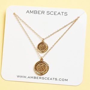 Amber Sceats Layered Coin Necklace